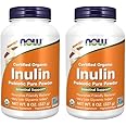 NOW Supplements, Inulin Prebiotic Pure Powder, Certified Organic, Non-GMO Project Verified, Intestinal Support*, 8-Ounce (Pack of 2)