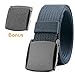 JasGood Unisex Nickel Free Belt 1.5in Width Nylon Adjustable Tactical Web Belt with Plastic Buckle (Dark Blue)