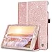 Case for iPad 9.7 2018/2017,iPad Air 2,DUEDUE Glitter Bling PU Leather Folio Stand Smart Cover Stylus Holder with Auto Sleep/Wake Full Protective Cases for iPad 6th/5th Gen 9.7 Inch Tablet, Rose Gold