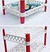 Honla 2-Tiered Plastic Bathroom Shelves Organizer with Perforated Storage Baskets-Small Shelving Units/Drying Rack for Bath Organization,Free Standing,Red and White