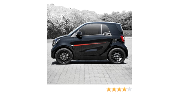 Folientechnik Bayer 1027 Tiras de acento para Smart Fortwo 453 (Rojo)