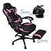 YOURLITE Purple Computer Gaming Chair with Wide Seat, High Back PU Leather Video Game Chair, Ergonomic Adjustable Racing Chair with Headrest and Lumbar Support