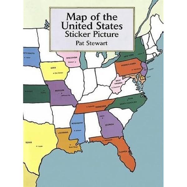 Map of the United States Sticker Picture (Dover Sticker Books ...