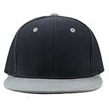 The Hat Depot 1300 Premium Quality Plain Flat Snapback Baseball Cap
