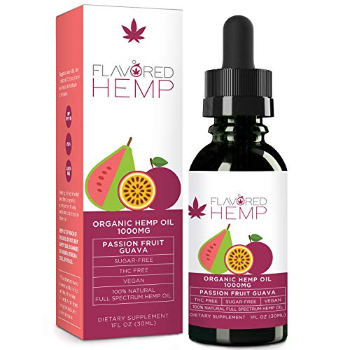 Hemp Oil - 1000 MG - Passion Fruit - 100% Organic Hemp Extract Drops - Natural Pain Stress Anxiety Relief & Improves Overall Health - Grown & Made in The USA...