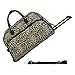 World Traveler 21-Inch Carry-On Rolling Duffel Bag, Leopard