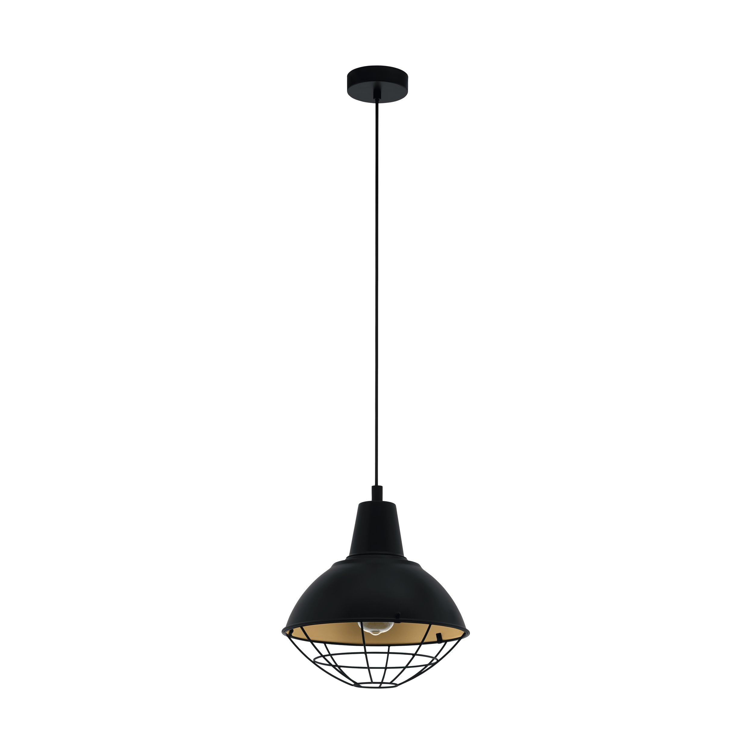 Eglo 49672 CANNINGTON Pendant Light in Black and Gold Steel