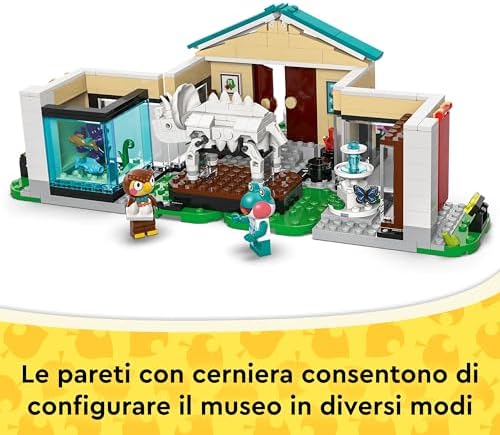 Animal Crossing La Collezione del Museo di Blatero - Giocattolo Interattivo con le Minifigure di Blatero e Gigliola e Fossili di Dinosauro - Regalo per Gamer, Bambine e Bambini da 7 Anni - 77056