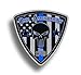 2nd Amendment Badge Sticker Blue line Vinyl Decal - Support Police Lives Matter Law Enforcement USA America Military Flag US Second 2A
