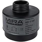 MIRA Safety - NBC-17 SOF - Single 40mm Gas Mask Filter - Multi-Gas Respirator Filters - NATO Standard Size (40mm x 1/7") - Canister Filter Fits CRBN Masks 10-Year Shelf-Life