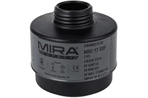 MIRA SAFETY M MIRA Safety - NBC-17 SOF - Single 40mm Gas Mask Filter - Multi-Gas Respirator Filters - NATO Standard Size (40mm x 1/7") - Canister Filter Fits CRBN Masks 10-Year Shelf-Life