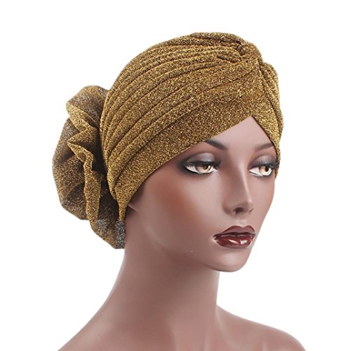 image for Sothread Womens Muslim Floral Elastic Scarf Hat Stretch Turban Head Sc