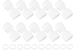 uxcell 10Pcs Straight 3/8 Inch NPT Female to 3/8 Inch Tube OD Quick Tube Connector Push to Connect Tube Fittings Hose Connect