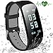 Fitness Tracker, Abandship Fitness Tracker Watch with Slim Touch Screen and Wristbands, Wearable Activity Tracker as Pedometer Sleep Monitor for Android and iOS (Black)