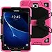 Galaxy Tab A 9.7 Case KIQ TM Full-body Shock Proof Hybrid Heavy Duty Armor Protective Case for Samsung Galaxy Tab A 9.7 [SM-T550] with Kickstand and Screen Protector (Rugged Hot Pink)
