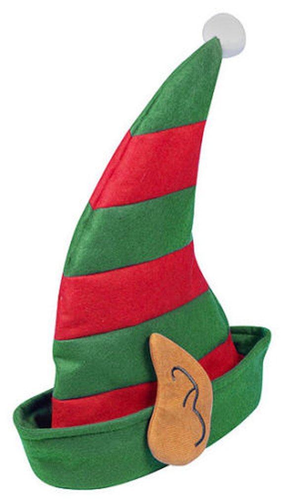 BOYS OR GIRLS SCHOOL CHRISTMAS PARTY ELF PIXIE SANTA'S HELPER HAT WITH EARS