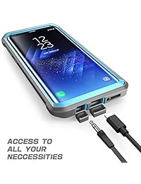 Funda para Samsung Galaxy S8 de SUPCASE, resistente con protector de pantalla integrado para Galaxy S8 (2017), no compatible con Galaxy S8 Plus, Unicorn Beetle Shield Series   Paquete al por menor, Azul