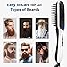 Beard Straightener for Men Ionic Hair straightening Brush Beard/Hair Straightener with Anti-Scald Feature Portable Beard Straightener Comb with LED Display for Home & Travel