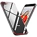 DTTO for iPhone 8 Plus/7 Plus Case, [Lightening Series] Clear Style Slim Fit Soft TPU Anti-Scratch Protective Cover Electronic Engraving iPhone 5.5 Inch Case for iPhone 7 Plus/8 Plus, Bright Red