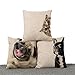 Crazy Cart Little Cat Cotton Linen Art Decorative Pillow Covers 18