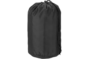 YELARXI Stuff Sack, Nylon Waterproof Storage Sacks Portable Drawstring Dry Stuff Bag Gear Organization with Toggle, 5x10Inch Fit for Backpacking Camping Traveling Hiking(Black)