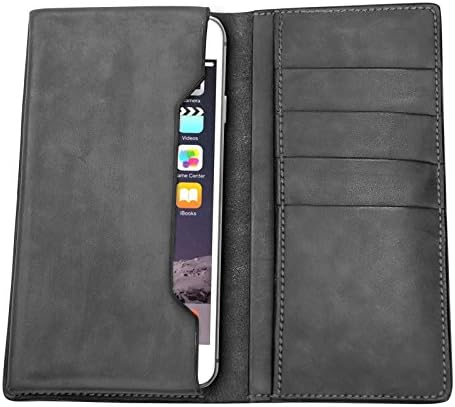 Marycrafts Leather Smartphone Cell Phone Iphone 6 + 7 Plus Case Cover Black