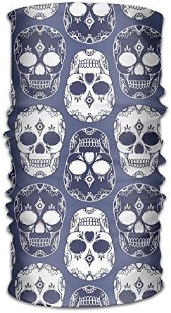 BBONE2 Unisexskull Purple Pattern Headband Scarf Face Mask Magic Bandana As Neck Gaiter Head Wrap Ultra Soft Elastic Quick Dry Microfiber For Outdoor Sports Yoga One Size