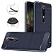 Nokia 6.1 Case, Nokia 6 2018 Case, Dretal Carbon Fiber Shock Resistant Brushed Texture Soft TPU Phone case Anti-Fingerprint Flexible Full-Body Protective Cover for Nokia 6.1 2018(Navy)