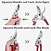 HyleJhJy 8″ Bypass Pruning Shears with Stainless SK5 Steel Blades + Straight Tip Pruning Shears Herb Pruning Shears Florist Scissors- Hand Pruner Scissors for Garden Harvesting Fruits Vegetables,Redthumb 3