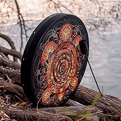 Firlar Turtle Shaman Drum,10 Inch Turtle Pattern