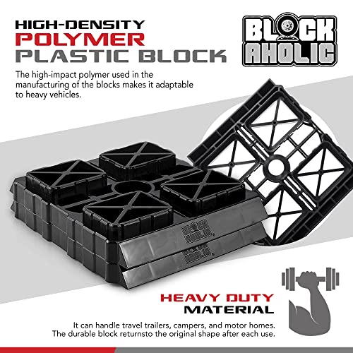 Blockaholic RV Leveling Blocks 10 Pack of Leveling Blocks with Built