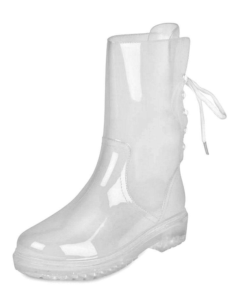 lace up back rain boots