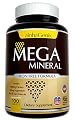 Mega Multi-Mineral Complete All-In-One Supplement âœ® Iron-Free Formula âœ® Provides 1000mg Calcium, 500mg Magnesium, Plus All Trace Minerals âœ® Proudly Made in USA âœ® 100% Money Back Guarantee, 100 Tablets