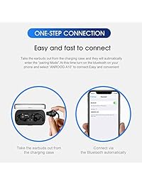 Auriculares inalámbricos ANROOG A10 Bluetooth 5.0 con cancelación de ruido, funda de carga W y tiempo de reproducción extra largo, 45 horas, auriculares de sonido envolvente verdaderamente inalámbricos para los amantes de la música y profesionales.