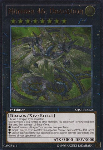 Yu-Gi-Oh! - Number 46: Dragluon (SHSP-EN050) - Shadow Specters - 1st Edition - Super Rare