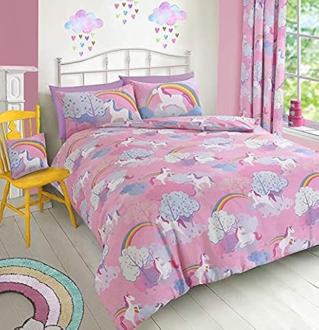 rainbow cot bed sheets