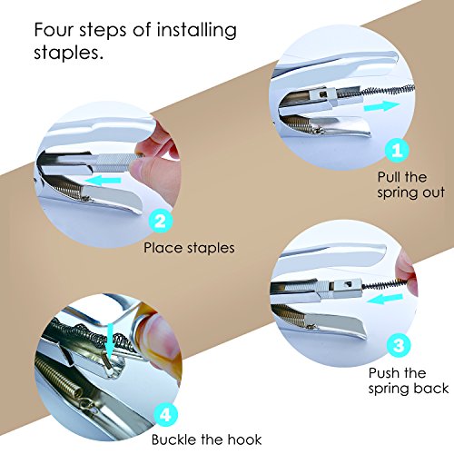 MROCO Plier Stapler, Heavy Duty Plier Stapler, 50 Sheets Stapling Capacity, Holds 200 Sheets Staples Capacity, Metal Stapler with Reversible Anvil,Staples for Swingline Staples,Bostitch Staples,Silver