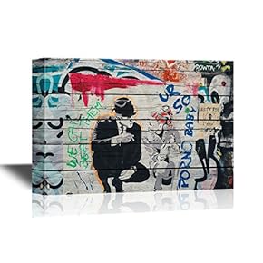 Canvas Wall Art - Modern Graffiti - Gallery Wrap Modern Home Art | Ready to Hang - 12x18 inches