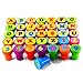 ZEHONG Colorful Self Inking Stamps Plastic Alphabet and Number Stamps Set for Children Party Favor, School Prizes, Birthday Gift, Learn Props