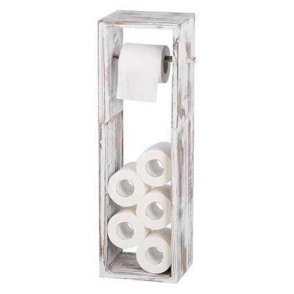 Nex Toilet Paper Holder Wooden Toilet Tissue Paper Roll Holder