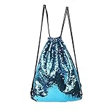 Glitter Sequins Backpack Drawstring Backpack Sackpack Bling Shining Bag Shoulder Bag