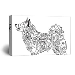 Canvas Wall Art-Cute Cat and Dog-Canvas Prints Home Artwork Decoration for Living Room,Bedroom - 12x18 inches