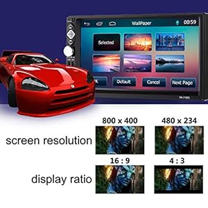 CATUO Autoradio Bluetooth Autoradio 2 DIN Universale MP5 Stereo Giocatore con 7" HD 1080P Touch Screen GPS Navigazione Controllo del Volante FM/RDS, USB/TF/AUX in/Supporto Fotocamera per Retromarcia - immagine 7