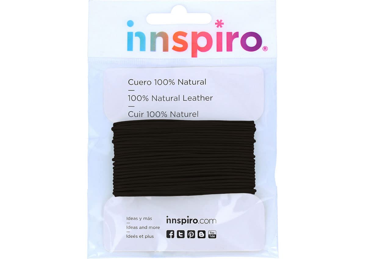 Black Natural Leather Cord 1 mm. 5 m. — image 1