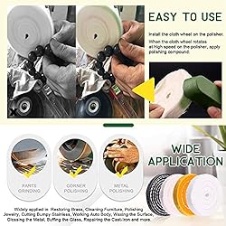 Keadic 8 Pcs 4 Inches Buffing Polishing Wheel Kit 3