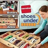 Loveje 12 Grid Shoes Storage Organizer Non-Woven Fabric Shoebox Folding (Type1 12 Grid)