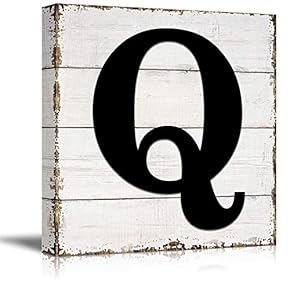 Canvas Wall Art English Letter Wood Background Home Wall Decorations for Bedroom Living Room Paintings Canvas Prints Framed - 12x12 inches