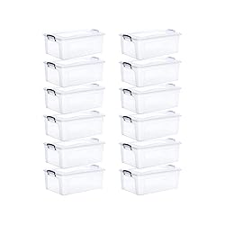 Superio Clear Storage Boxes with Lids, Plastic