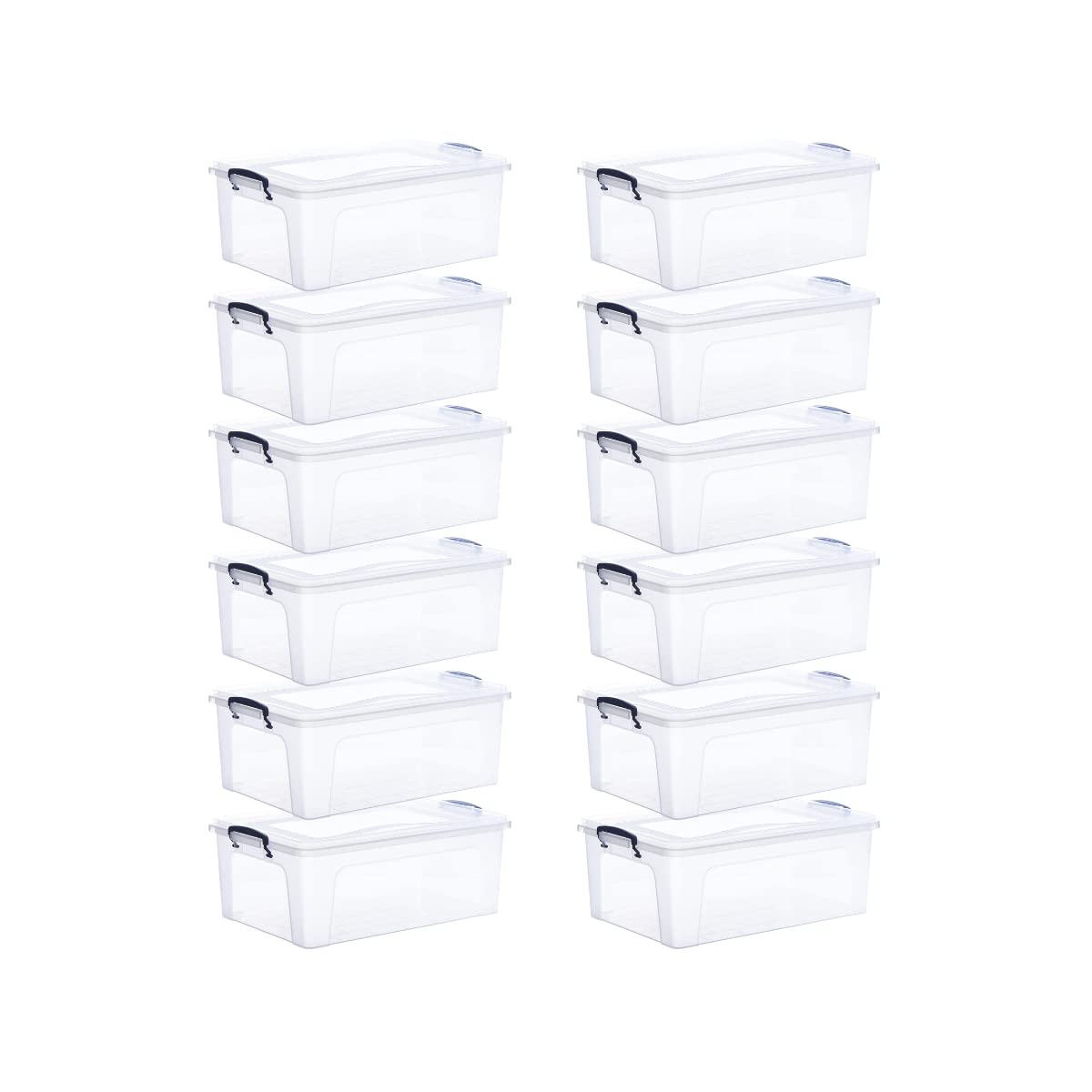 Superio Clear Storage Boxes with Lids, Plastic
