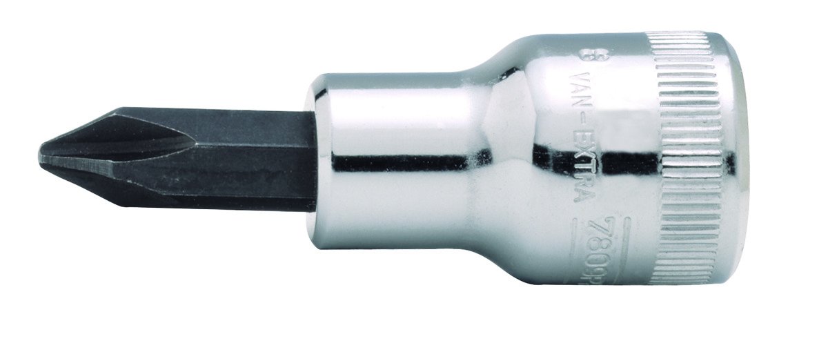 Bahco 7409PH-1 Socket Driver for PH-1 Phillips Head Screws, Silver/Grey, 3/8-Inch